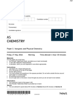 June 2016 QP - Paper 1 AQA Chemistry As-Level