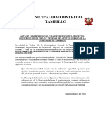 Acta de Entrega Compromiso Uso y Mantenimiento.