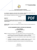 Ley de Ganadería Del Estado de Chihuahua