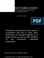 Business Combinations: Statutory Mergers and Statutory Consolidations