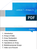 Lecture 7 - Arrays (1) : PGT 106: C Programming 1