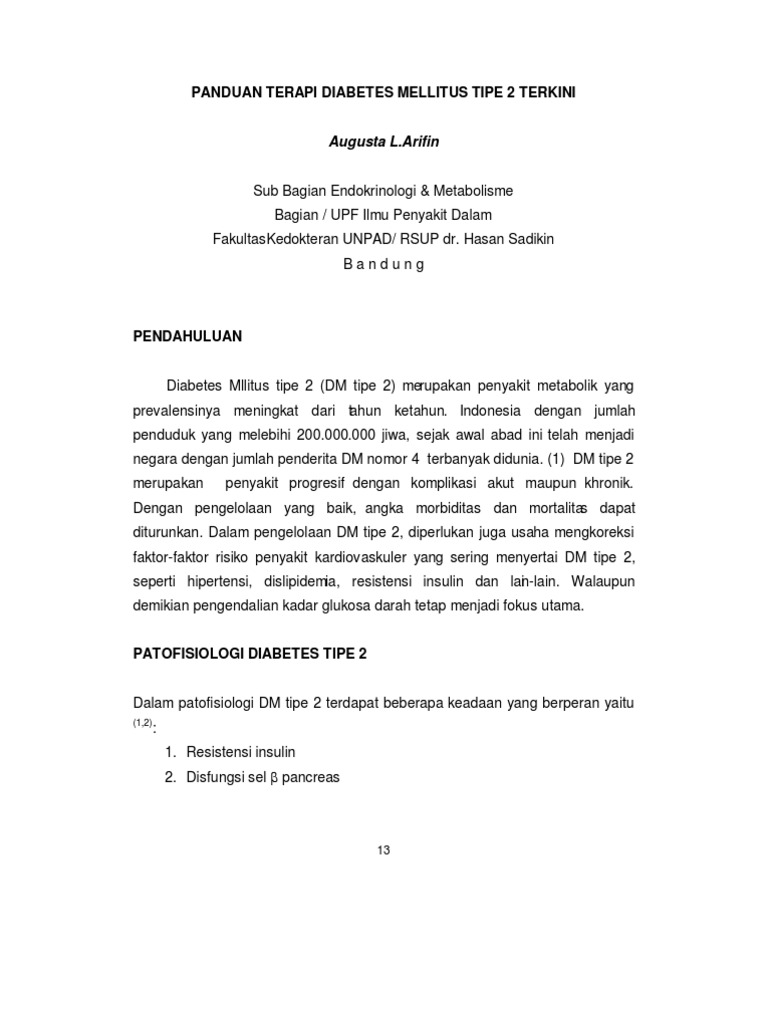 Terapi Non Farmakologi Diabetes Tipe 2