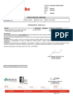 Resultado Del Análisis: Ref:Compaia Minera Antamina S.A. SEXO:Hombre EDAD:61 Años FNAC:1/Ene/1960