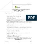 2 Avaliação - Álgebra Linear