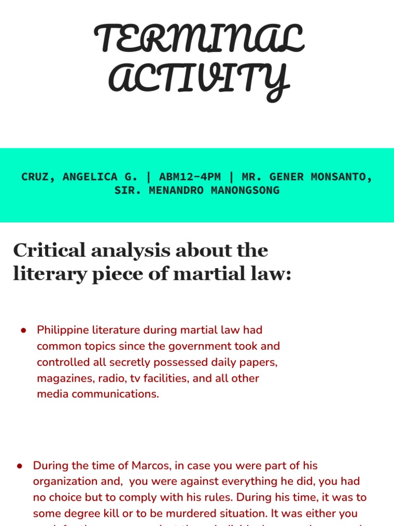 Terminal Activity: Cruz, Angelica G. - Abm12-4Pm - Mr. Gener Monsanto ...