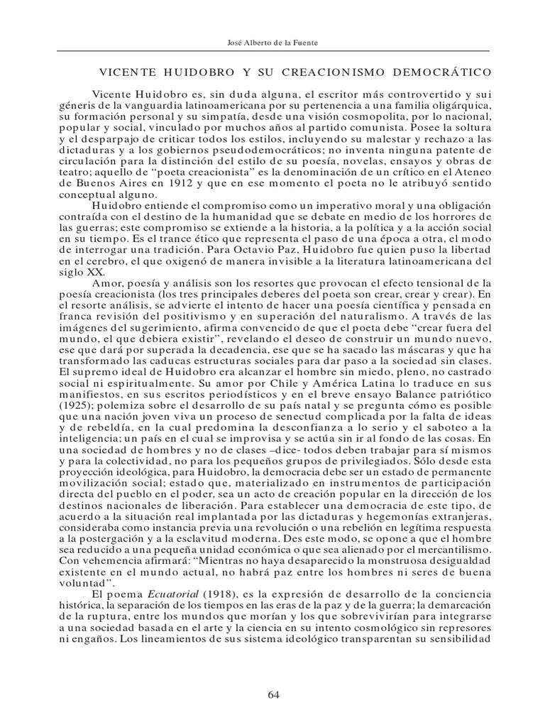 Vanguardias Del Creacionismo Al Realismo Popular