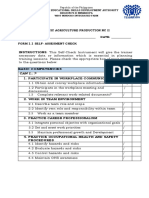 Organic Agriculture Self-Assessment Form