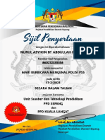 Certificate For - Nurul Asyikin BT Abdullah R... - For - Mari Berbicara Mengenal Pol...