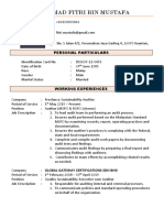 Mohamad Fitri Bin Mustafa: Personal Particulars