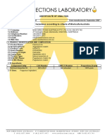 Certificate Analysis Patchouli Oil Batch UK3932902