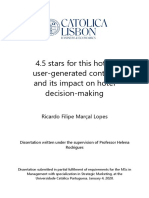 4.5 Stars For This Hotel: User-Generated Content and Its Impact On Hotel Decision-Making