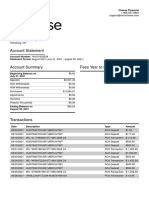 Cheese Financial August 2021 Account Statement