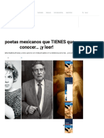 10 Poetas Mexicanos Que TIENES Que Conocer ¡Y Leer! - De10