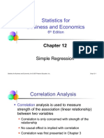 Statistics For Business and Economics: Simple Regression