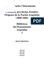 chiaramonte jose carlos - tomo 1 origenes de la nacion argentina (1800 - 1846)