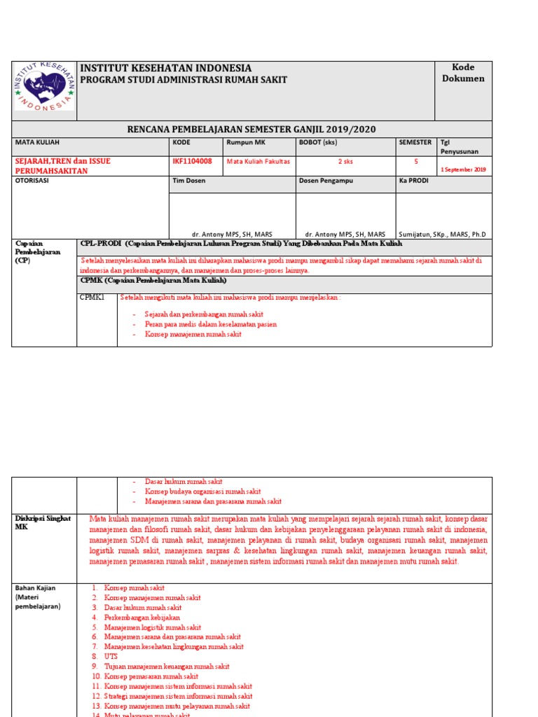 Contoh RPS | PDF