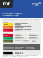 Dyes Recommend For CPB - Silicate Free