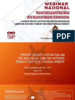 Tri Firdaus PRINSIP KEHATI-HATIAN DALAM PELAKSANAAN JABATAN NOTARIS TERKAIT RESTRUKTURISASI KREDIT (TF) Watermark