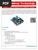 Handson Technology: L298P 2-A Dual H-Bridge Motor Shield For Arduino