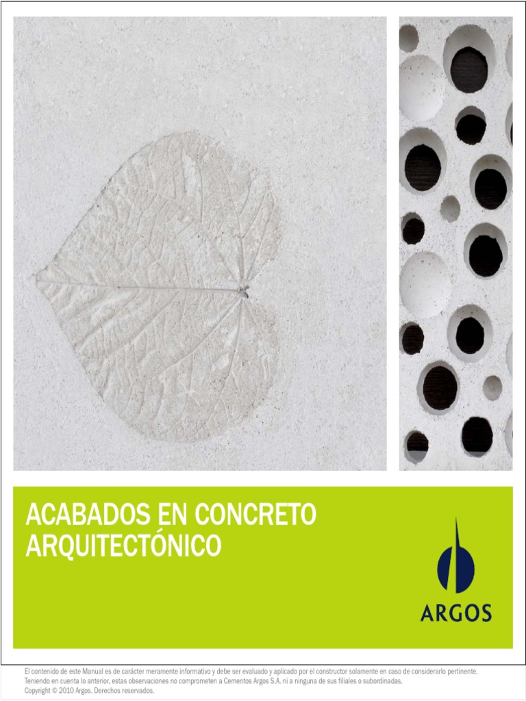 Acabados En Concreto Arquitectonico Pdf Hormigón Sectores Economicos