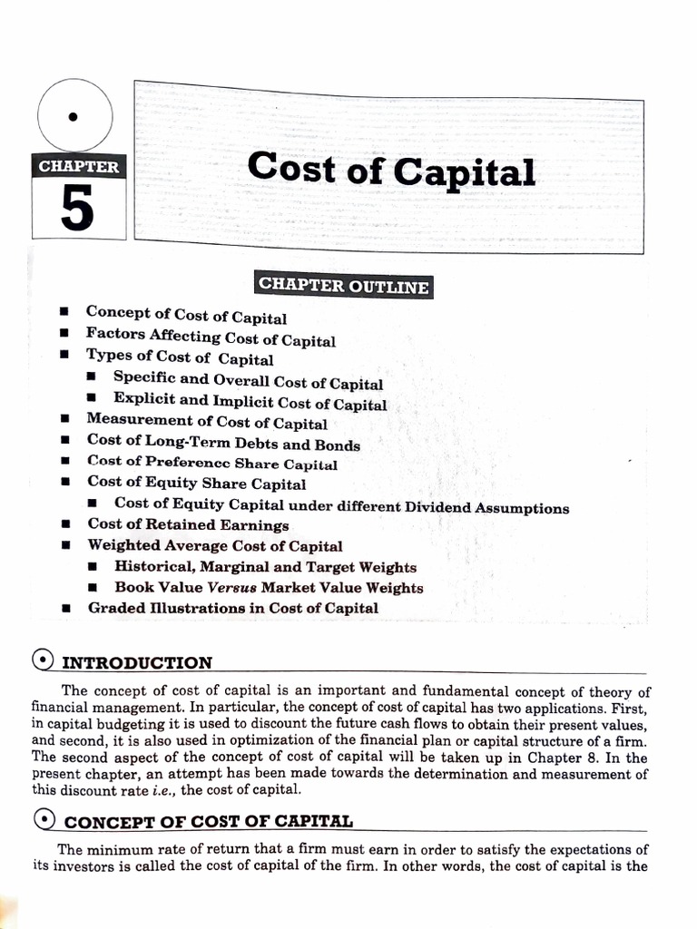 Cost of Capital | PDF | Cost Of Capital | Risk Premium