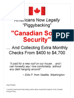 Americans Now Piggybacking "Canadian Social Security"