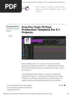 Pro Tools TV Post Production Template For 5.1 Projects