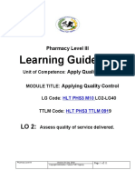 Learning Guide - 40: Pharmacy Level III