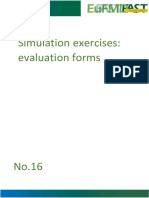 Simulation Exercises: Evaluation Forms