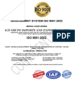 ISO 9001 2015 Certificate 3ACS GRUPO