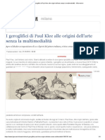 ATRATTISMO I Geroglifici Di Paul Klee Alle Origini Dell'Arte Senza La Multimedialità - IlGiornale - It