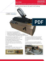 Quality Control Device For Paint and Coatings: Universal Automatic Scratch and Cross Hatch Cutter