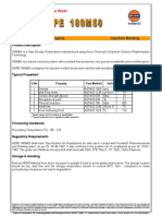 High Density Polyethylene Injection Molding: Provisional Technical Data Sheet