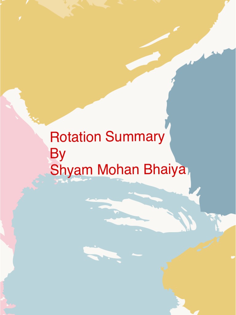 Rotational Motion Summary PDF Rotation Around A Fixed Axis Spacetime