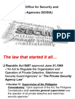 Investigation Agencies (SOSIA) : Supervisory Office For Security and