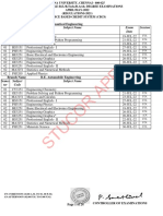 Anna University Time Table for April/May 2022 Exams