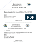 Certificate of The Eosy Checking of Forms SY 2021-2022