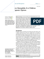 Managing Severe Hemophilia A in Children: Pharmacotherapeutic Options