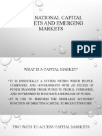 International Capital Markets and Emerging Markets