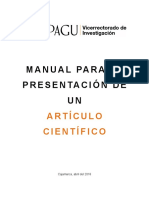 Manual para la Presentación de un Artículo Científico