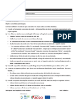 Ficha de Trabalho para Consolidar Aprendizagens sobre Folha de Cálculo com Análise de Dados de Consumo de Água