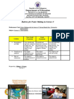 Department of Education: Rubrics For Poster Making in Science 5