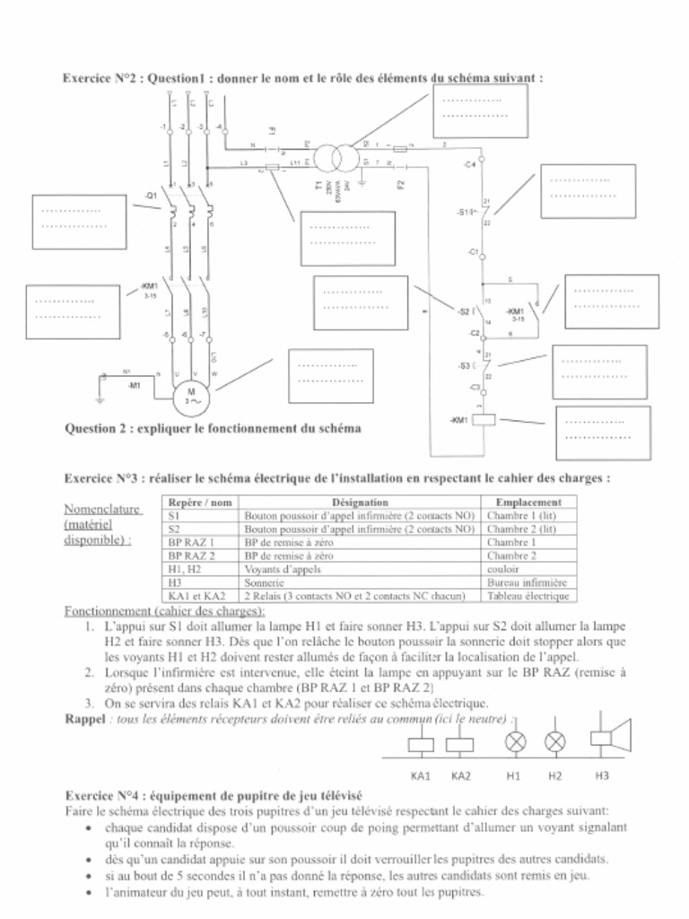 Schéma électrique d'appel infirmière | PDF