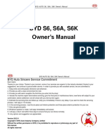 Byd S6, S6A, S6K Owner's Manual