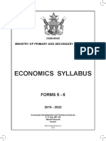 Economics Syllabus: Forms 5 - 6