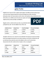 Graduate Writing Lab: Regular and Irregular Verbs