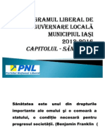 Programul Liberal de Guvernare Locala Domeniul Sanatate 2012-2016