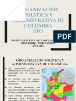 Organizacion Politica y Administrativa de Colombia Formacion 5to