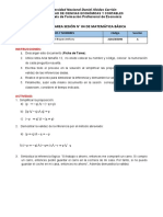 Ficha de Tarea Sesión #04 de Matemática Básica