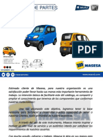 CATÁLOGO DE PARTES. Dimensiones - Longitud 2,752 MM Ancho - 1,312 MM Altura - 1,652 MM Distancia Entre Ejes 1,925 MM